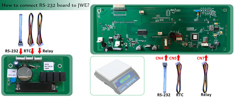 rs-232 +rtc+リレーボードをJWE体重計に接続する方法
