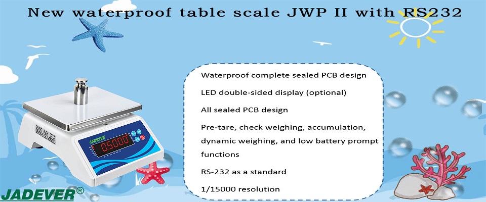 Jadever 新しい防水テーブル スケール JWP II RS232 付き