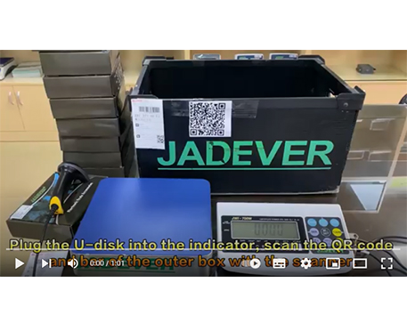 jadeverインジケーターJWI-700Cは、バーコードスキャナーを使用してUディスクに計量データをグループで保存します